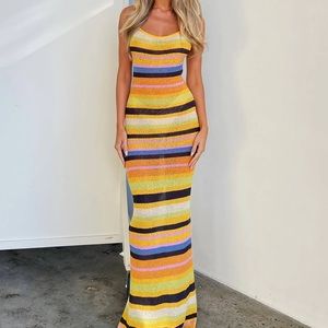 Tiger Mist Ardon Maxi Dress Stripe Size S